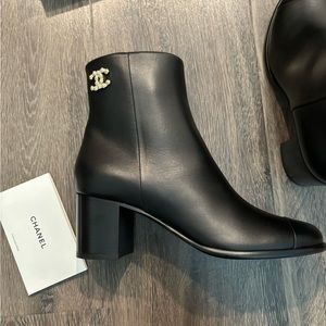 Chanel Ankle Boots with CC logo